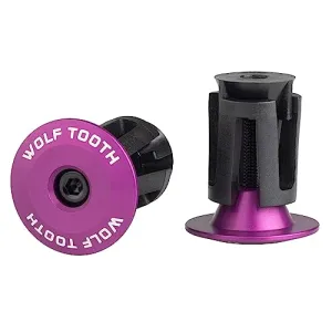Wolf Tooth Alloy Bar End Plugs Purple